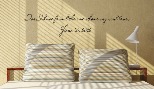 One My Soul Loves Date Wall Decal