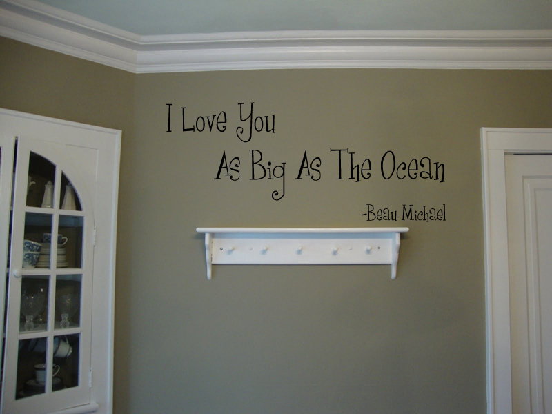 Love You As Big As Ocean Wall Decal