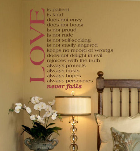 Bedroom Wall Decal I Love You Romantic Vinyl Lettering