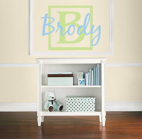 Block Letter Boy Name Wall Decal