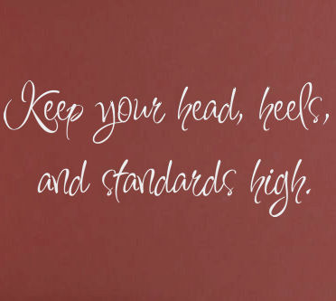 Keep Your Head Heels Standards Wall Decals 