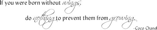 Born Without Wings Wall Decals