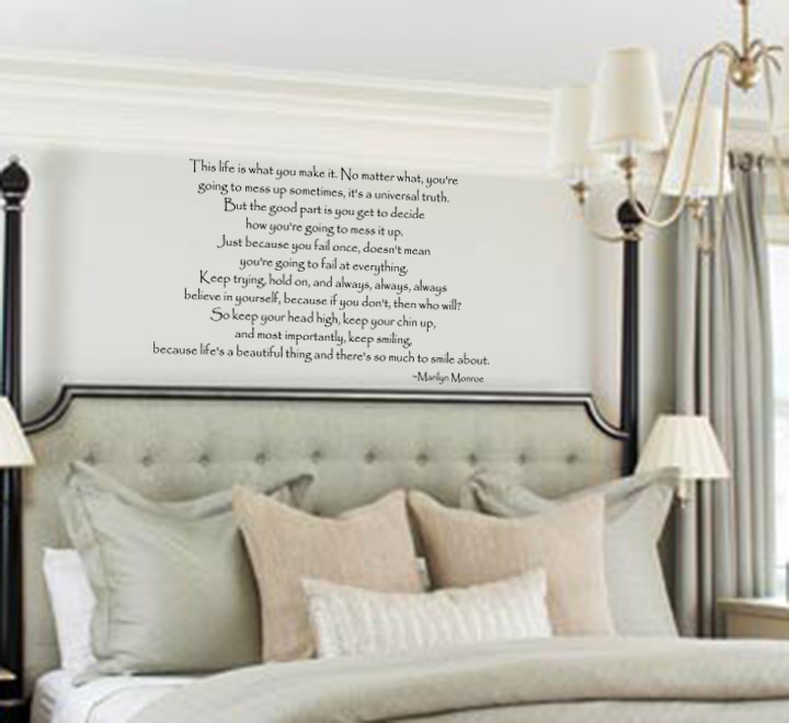 Marilyn Monroe Quote Wall Decal