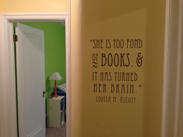 She Is Too Fond Of Books Wall Decal