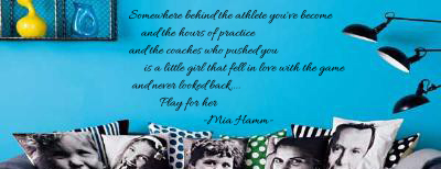 Behind The Athlete Play For Her Wall Decal