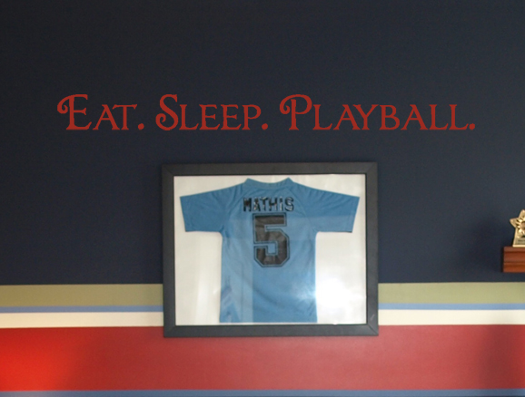 Eat Sleep Playball Wall Decal   