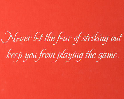 Fear Keep You From Playing Game Wall Decals    