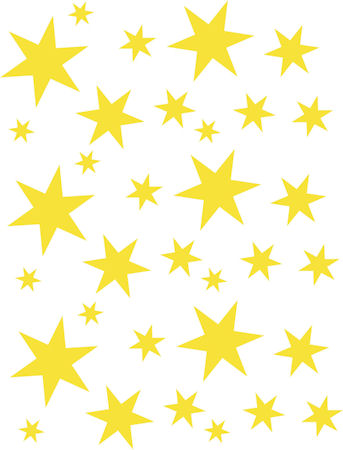 Six Point Star Wall Decals  