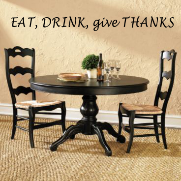 Eat Drink Give Thanks Wall Decal 