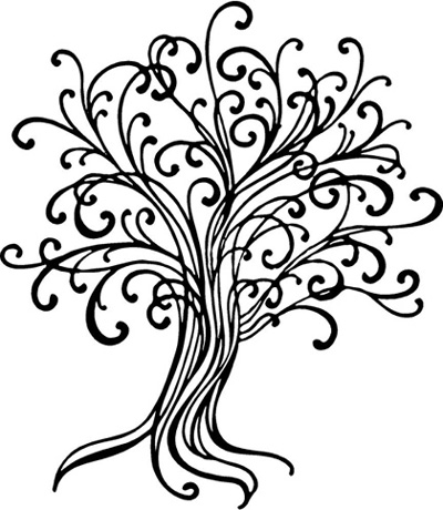 Line Draw Tree | Wall Decals