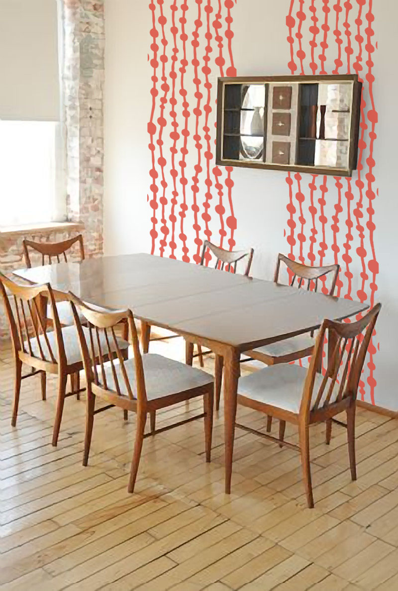 Line Dots Wall Runner Decal 