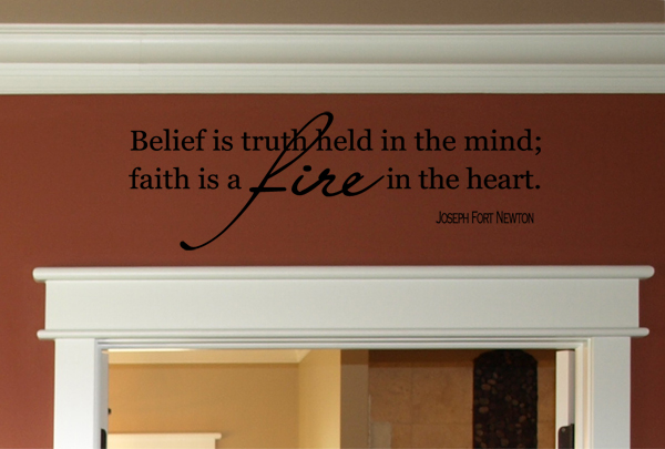 Belief Truth Faith Fire Heart Wall Decal