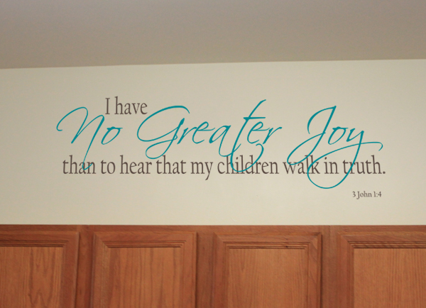 No Greater Joy Scripture Wall Decal