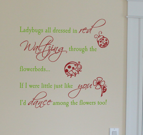 Ladybugs Dressed In Red Wall Decals