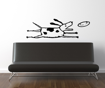 Frisbee Dog Wall Decal