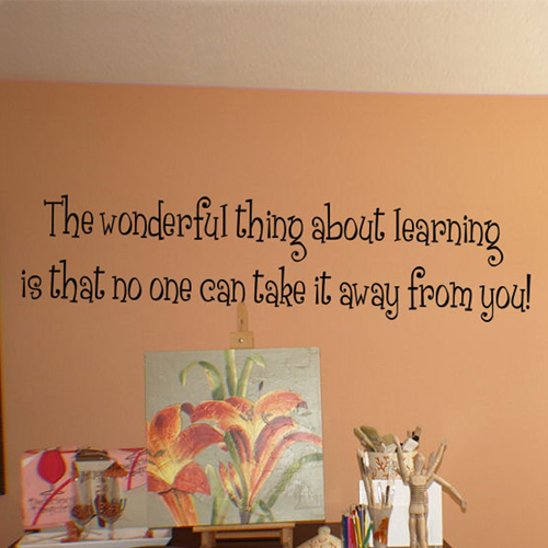 Wonderful Thing About Learning Wall Decals   