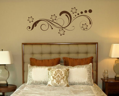 Swirl & Flower Dot Embellishment Wall Decal