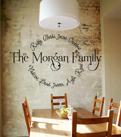 Family Name Circle Wall Decal