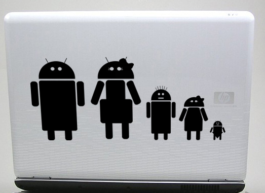 Robot Family Wall Decal