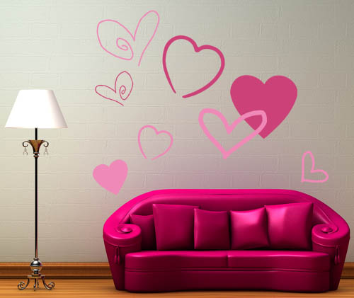 Heart Pack Wall Decal