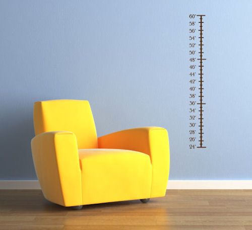 Plain Height Chart Wall Decals   