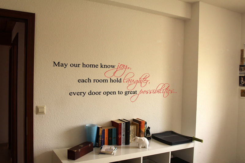 May Our Home Know Joy Laughter Possibilities Wall Decal