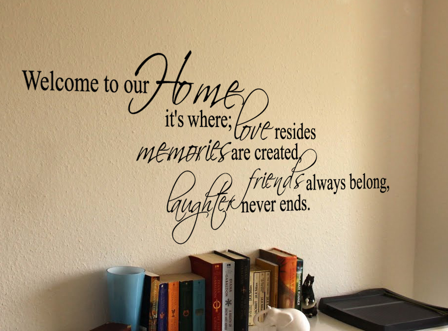 Welcome To Our Home Where Wall Decal