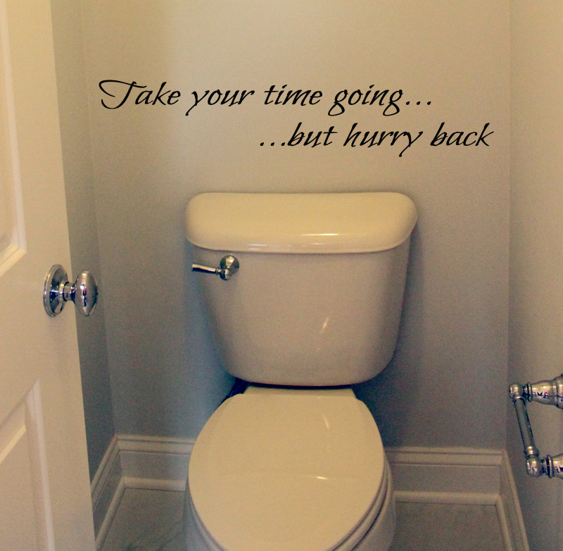 Take Time Going Hurry Back Wall Decal