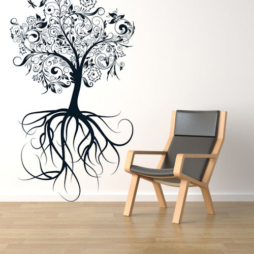 Tree With Roots Giant Wall Decal