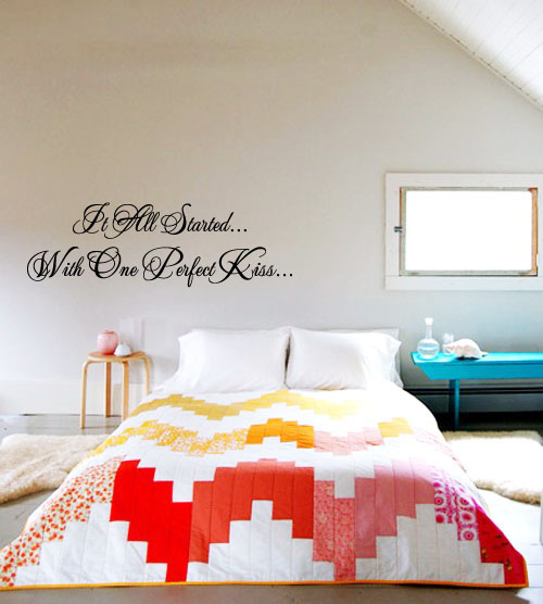 It All Started With One Perfect Kiss Wall Decal