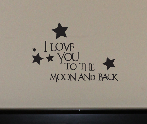 Moon & Back Stars | Wall Decal