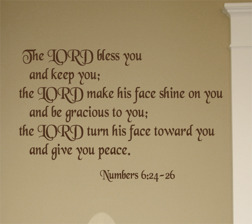 Lord Bless You And Keep You II Wall Decals   