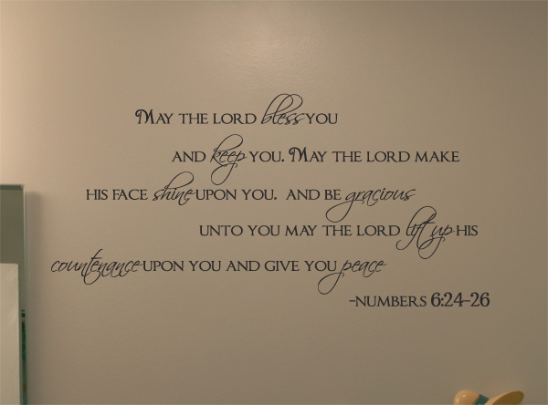 May The Lord Bless You Wall Decal  