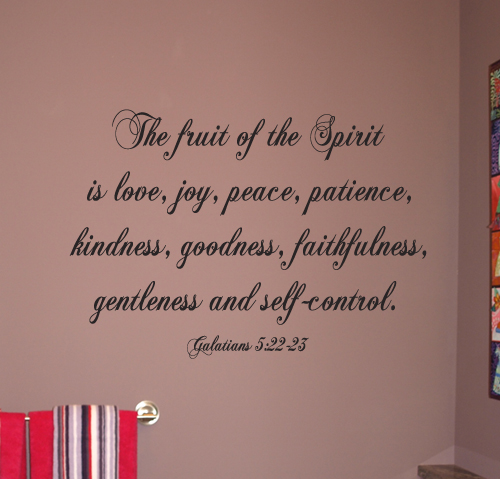 Script Fruit of The Spirit Wall Decal