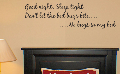 Good Night Sleep Tight Bed Bugs Wall Decals  