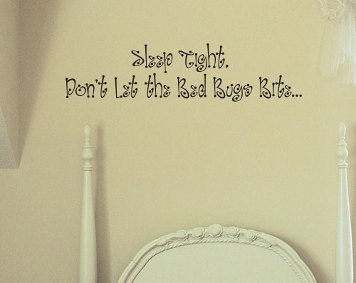 Sleep Tight Bed Bugs Bite Wall Decal