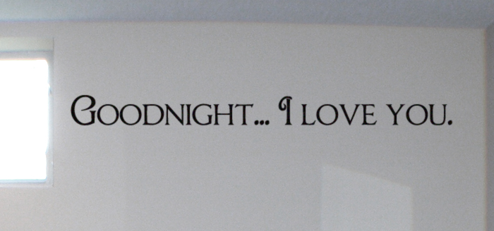 Goodnight I Love You Wall Decals   