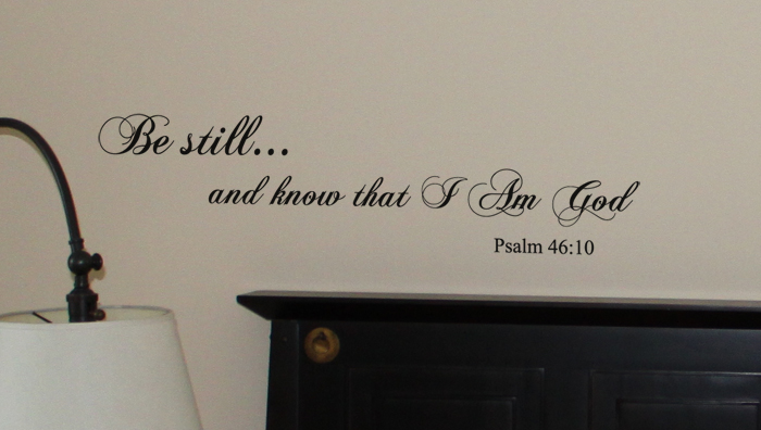 Be Still And Know Script Wall Decal 