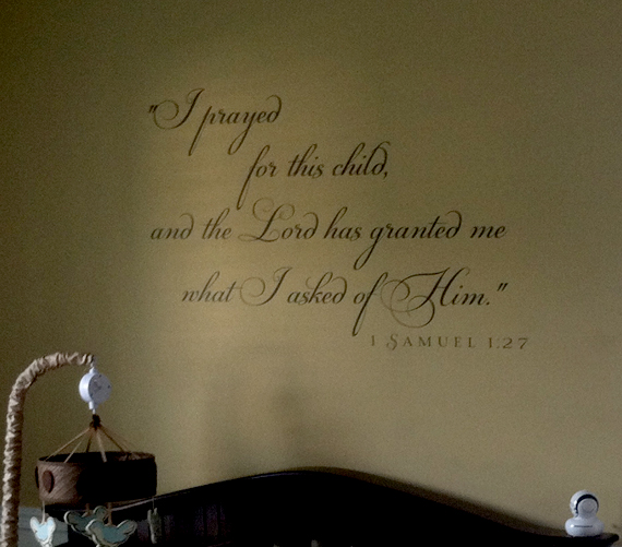I Prayed For This Child Samuel Wall Decals  