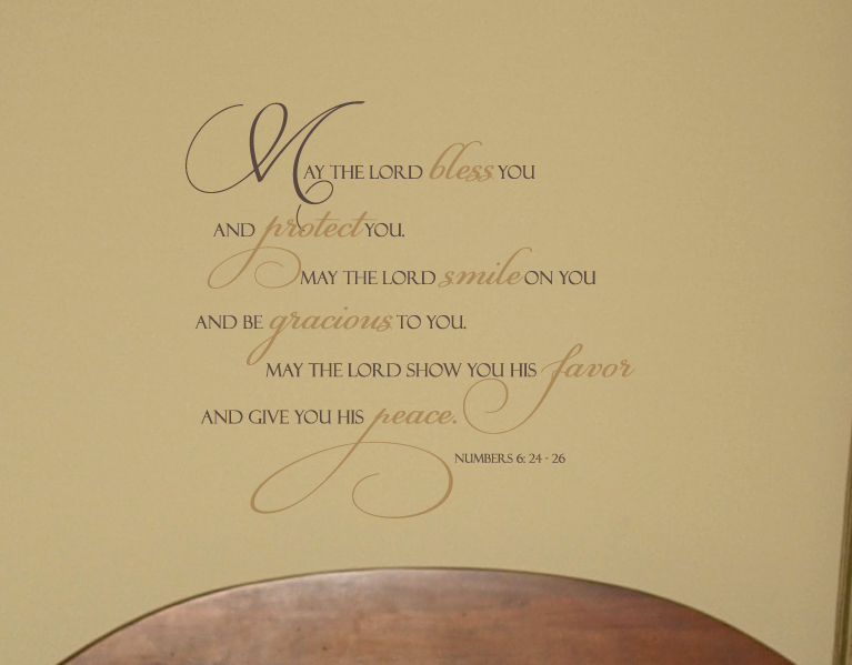 May Lord Bless And Protect You Wall Decal  