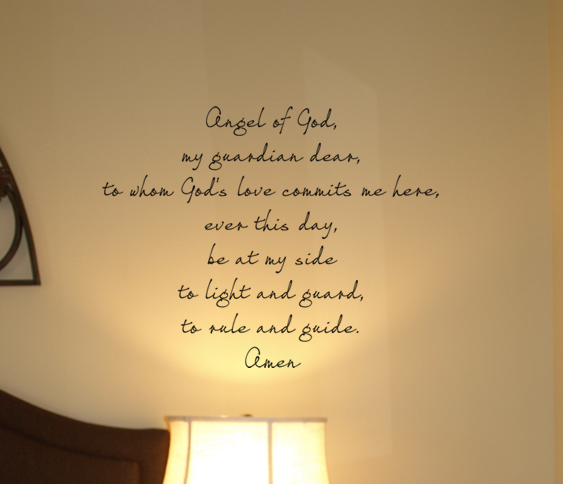 Angel Of God My Guardian Angel Wall Decal