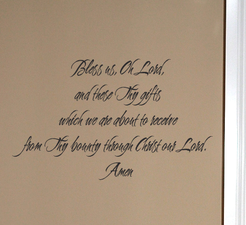 Bless Us Oh Lord-II Wall Decal