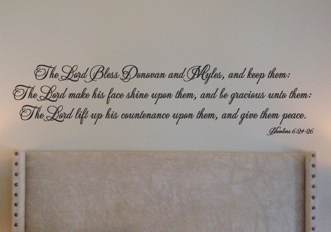 God Bless Donovan & Myles Wall Decal 