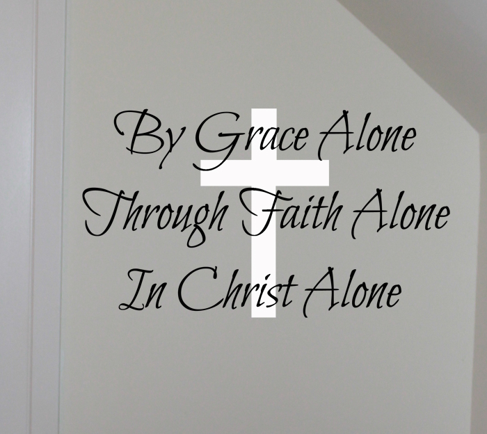 By Grace Through Faith Wall Decal 