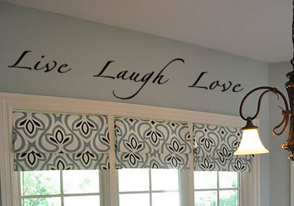 Cursive Live Laugh Love Wall Decal