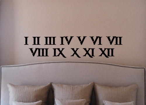 Roman Numerals Wall Decals   