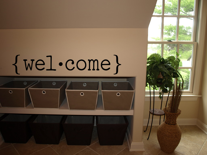 Welcome Brackets Wall Decal