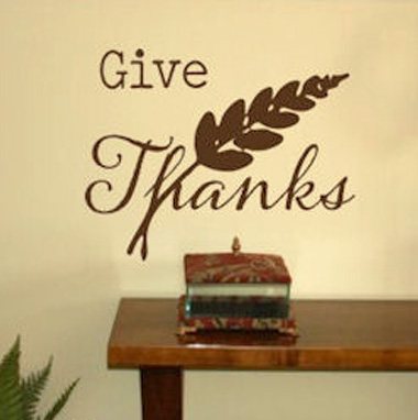 Give Thanks Wall Decal