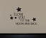 Moon & Back Stars | Wall Decal