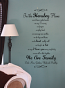 In The Home We Are Family Wall Decal